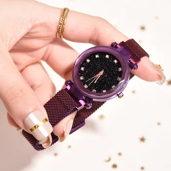 2019 Luxury Diamond Rose Gold Women Watches Starry Sky Magnetic Mesh Ladies Quartz Wrist Watch For relogio feminino montre femme
2019 Luxury Diamond Rose Gold Women Watches Starry Sky Magnetic Mesh Ladies Quartz Wrist Watch For relogio feminino montre femme