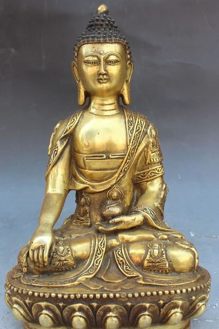 Tibet Buddhism Temple Bronze Gilt Tathagata Buddha Shakyamuni Sakyamuni Statue R0709
Tibet Buddhism Temple Bronze Gilt Tathagata Buddha Shakyamuni Sakyamuni Statue R0709