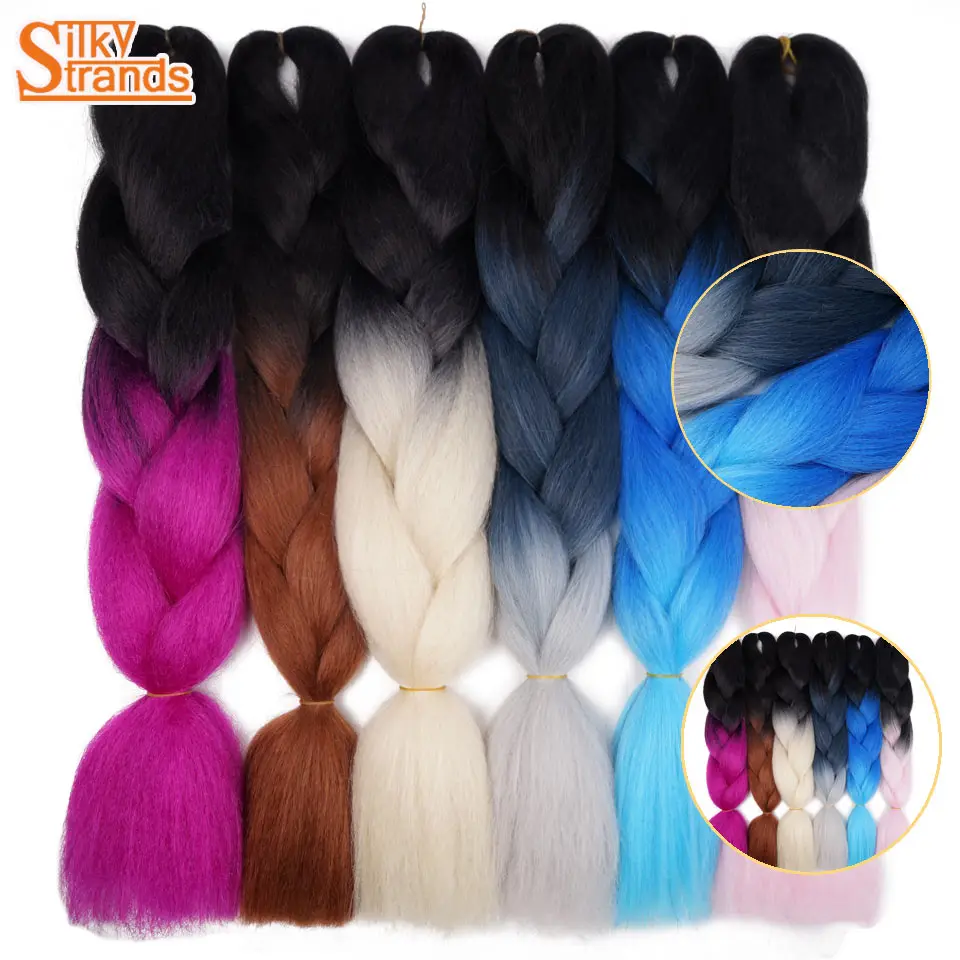 Synthetic Braiding Crochet Blonde Hair Extensions