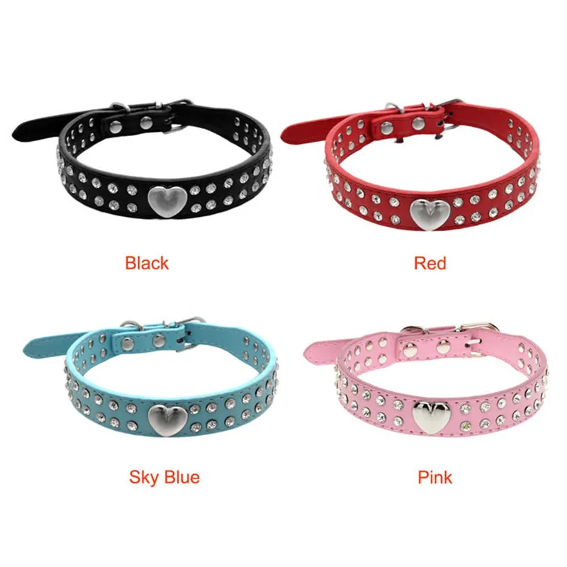 Bling Rhinestone Pet Collars PU Leather Crystal Diamond Puppy Pet Collar Choker Cat Necklace Collars And Leashes For Dog D40JL20
Bling Rhinestone Pet Collars PU Leather Crystal Diamond Puppy Pet Collar Choker Cat Necklace Collars And Leashes For Dog D40JL20