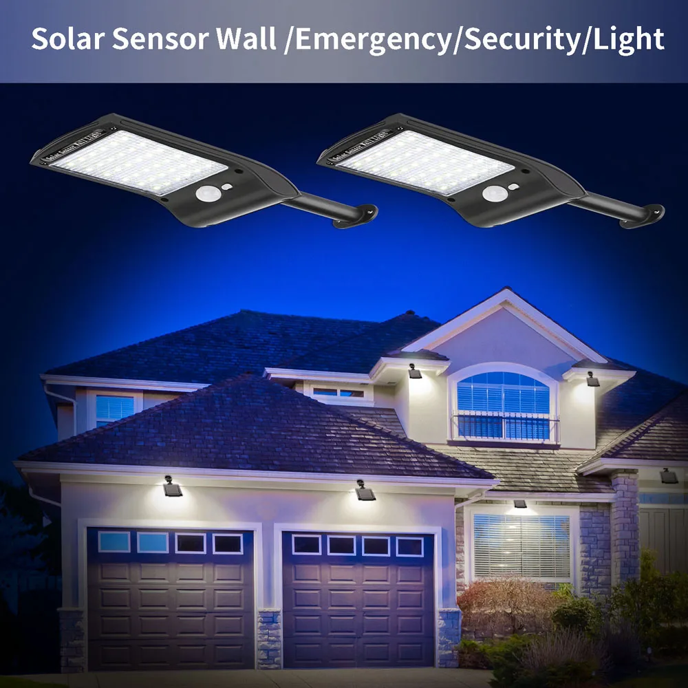 450LM 36 LED Solar Wall Light with PIR Motion Sensor Solar Power Street Lamp Outdoor Security Light for Garden Pathway Wall Lamp
450LM 36 LED Solar Wall Light with PIR Motion Sensor Solar Power Street Lamp Outdoor Security Light for Garden Pathway Wall Lamp