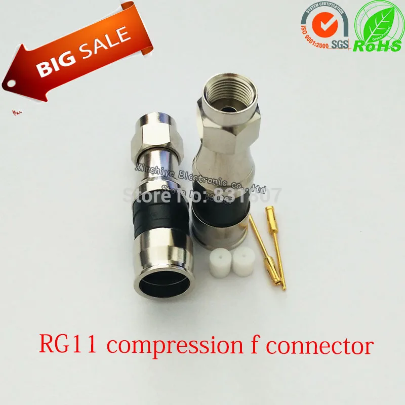 Wholesale RG11 Compression F Connectors For RG11 Cable COAX F Connector RG59 RG6 RG11 Waterproof F Connector RF Connectors
Wholesale RG11 Compression F Connectors For RG11 Cable COAX F Connector RG59 RG6 RG11 Waterproof F Connector RF Connectors