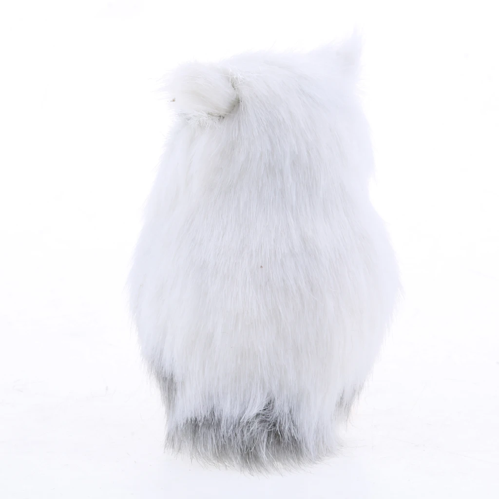 Mini Simulation Owl Animal Home Decoration Simulation Artificial Owl White
