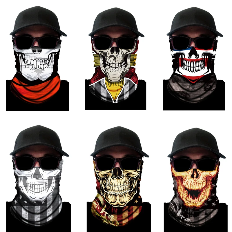 Biker Scarf Mask Motorcycle Scarf Outdoor Anti-UV Neck Warmer Mask Skull Face Ski Balaclava Headband Mask Halloween Face Shield
Biker Scarf Mask Motorcycle Scarf Outdoor Anti-UV Neck Warmer Mask Skull Face Ski Balaclava Headband Mask Halloween Face Shield