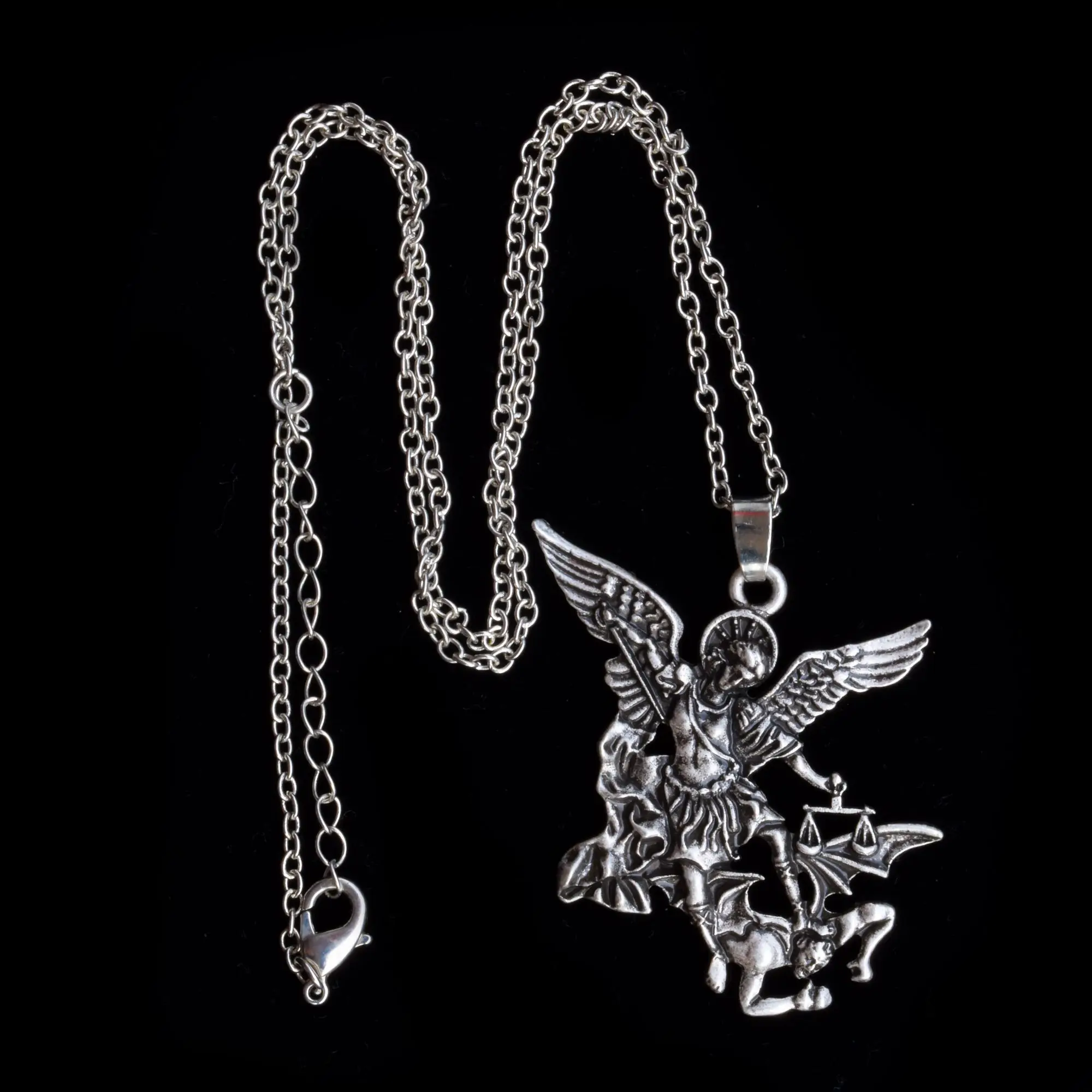 Pewter St. Michael the Archangel Pendant Catholic Medal Amulet Protection Pendant
Pewter St. Michael the Archangel Pendant Catholic Medal Amulet Protection Pendant