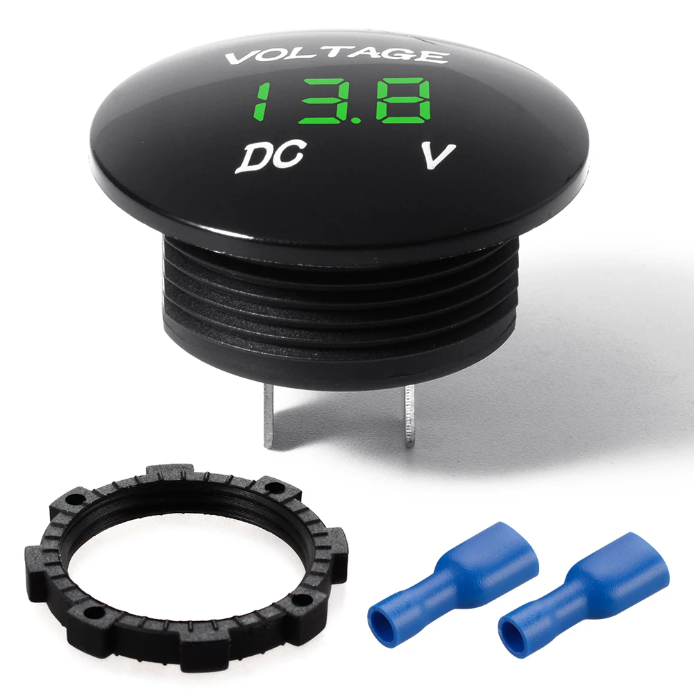 DC12V-24V Green Waterproof LED Digital Display Voltmeter Socket for Vehicle moterbike Car Round Panel Voltage Meter Gauge Tester
DC12V-24V Green Waterproof LED Digital Display Voltmeter Socket for Vehicle moterbike Car Round Panel Voltage Meter Gauge Tester
