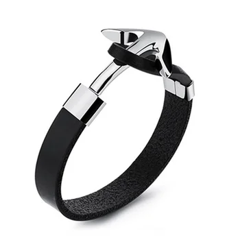 High Quality Anchor Bangle Men Charm Nautical Survival Rope Chain Leather Bracelet Male Wrap Metal Stainless steel Sport Hooks
High Quality Anchor Bangle Men Charm Nautical Survival Rope Chain Leather Bracelet Male Wrap Metal Stainless steel Sport Hooks