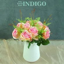 INDIGO- Promotion Silk Pink Rose Bouquet Flower Tea Rose Bride Bouquet Silk Flower Wedding Flower Home Decoration Free Shipping
INDIGO- Promotion Silk Pink Rose Bouquet Flower Tea Rose Bride Bouquet Silk Flower Wedding Flower Home Decoration Free Shipping