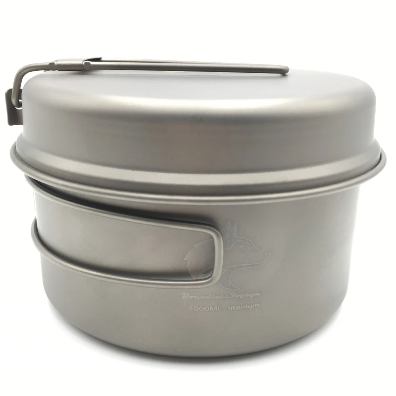 Boundless Voyage 1000ml Titanium Pot Camping Pot Set Picnic Pan Ti1514B 
Boundless Voyage 1000ml Titanium Pot Camping Pot Set Picnic Pan Ti1514B