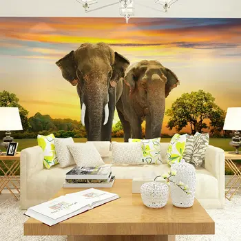 Nature Animal Wall Papers Elephant Photo Wall Paper Mural 3D Living Room Bedroom Home Decor Self Adhesive Vinyl / Silk Wallpaper
Nature Animal Wall Papers Elephant Photo Wall Paper Mural 3D Living Room Bedroom Home Decor Self Adhesive Vinyl / Silk Wallpaper