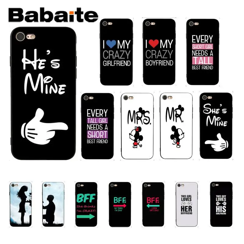 Babaite Mr. and Mrs couple BFF DIY Printing Drawing Phone Case for iPhone 8 7 6 6S Plus X XS MAX 5 5S SE XR 10 Cases
Babaite Mr. and Mrs couple BFF DIY Printing Drawing Phone Case for iPhone 8 7 6 6S Plus X XS MAX 5 5S SE XR 10 Cases