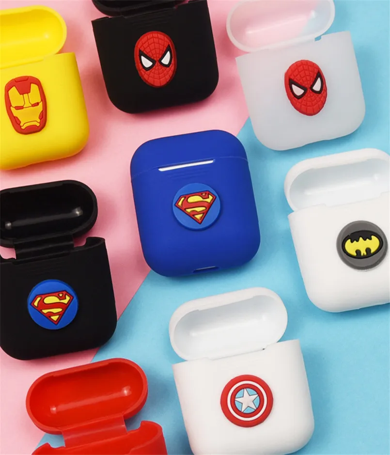 Soft Silicone Case For Apple Airpods Shockproof Cover For AirPods Earphone Case Cartoon Cute Design Spiderman Superman Batman
Soft Silicone Case For Apple Airpods Shockproof Cover For AirPods Earphone Case Cartoon Cute Design Spiderman Superman Batman