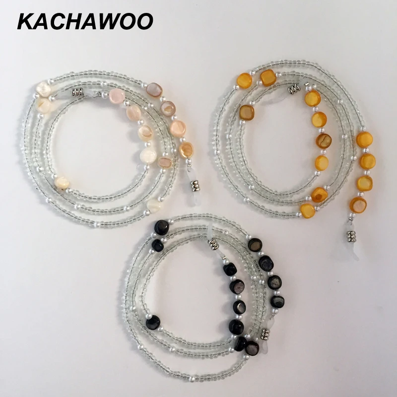 Kachawoo pearl bead chain glasses neck cord for women fashion accessories for ladies sunglasses chain holder
Kachawoo pearl bead chain glasses neck cord for women fashion accessories for ladies sunglasses chain holder