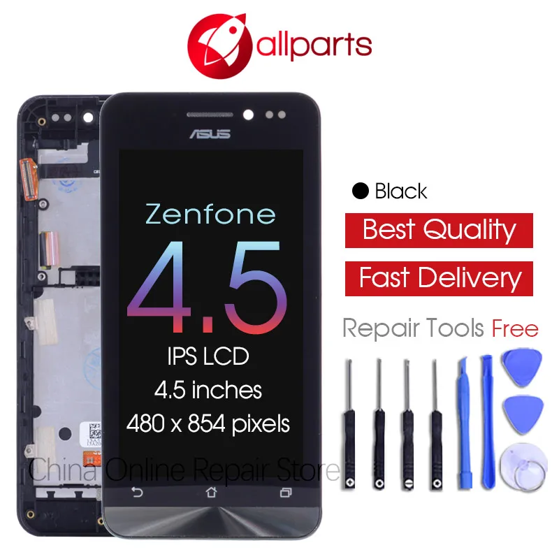 4 5 ''Для Zenfone A450CG ЖК-дисплей Дисплей Сенсорный экран с рамкой планшета