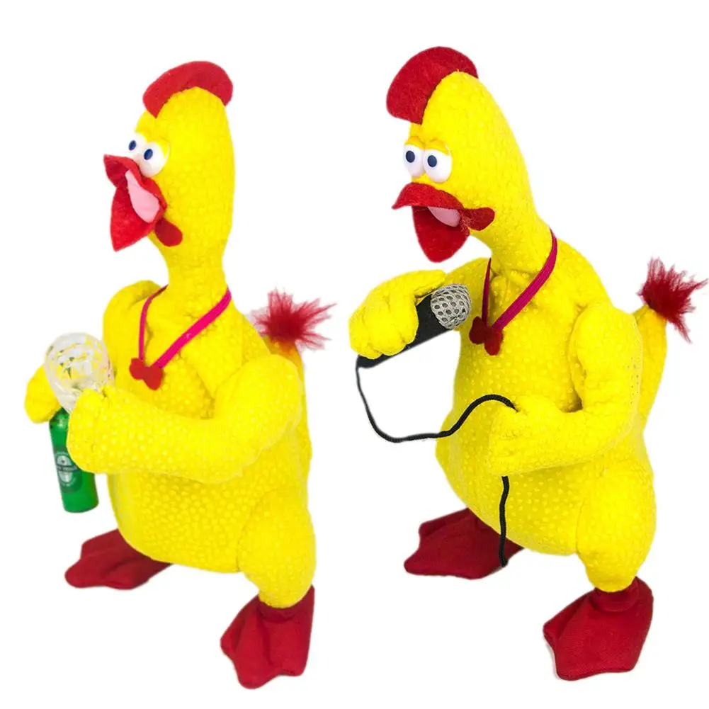 Novelty Electric Funny Plush Version Of Singing Crying Screaming Chicken Toy Doll Drunk Music | Игрушки и хобби