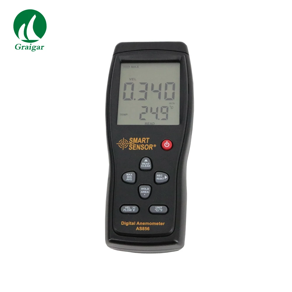 Smart Sensor Handheld Digital anemometer AS856 Temperature Measuring Range 0~45 Infrared Temperature Measurement -50~300
Smart Sensor Handheld Digital anemometer AS856 Temperature Measuring Range 0~45 Infrared Temperature Measurement -50~300