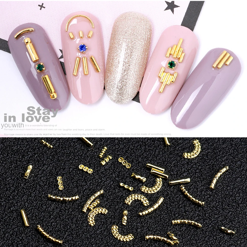 Nail Metal Rivets Studs 100PC/PACKS Nail Art Decorations Semicircle Arc Cylinder Shape Charms Manicure 3D Nail Art Decorations
Nail Metal Rivets Studs 100PC/PACKS Nail Art Decorations Semicircle Arc Cylinder Shape Charms Manicure 3D Nail Art Decorations