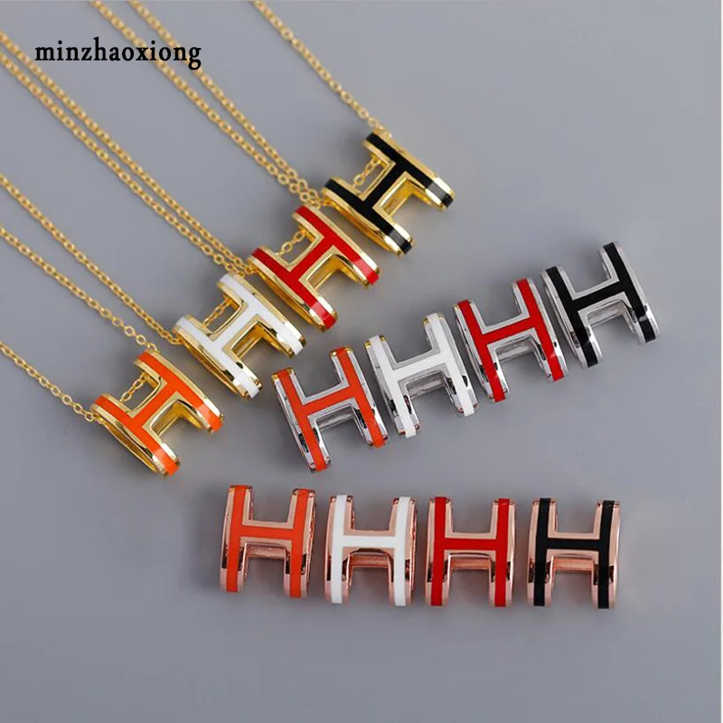 2019 Hot Large H Necklace Europe America Gold H Letter Pendant Necklace S925 Sterling Silver Necklace Silicone Women Jewlry
2019 Hot Large H Necklace Europe America Gold H Letter Pendant Necklace S925 Sterling Silver Necklace Silicone Women Jewlry