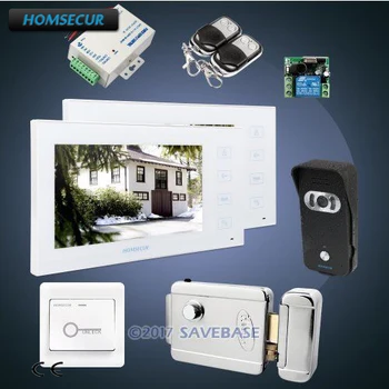 HOMSECUR 7" Video Door Phone Intercom System with Black Camera + Electric Lock+Power Supply+Remote Contoller+Exit Button
HOMSECUR 7" Video Door Phone Intercom System with Black Camera + Electric Lock+Power Supply+Remote Contoller+Exit Button