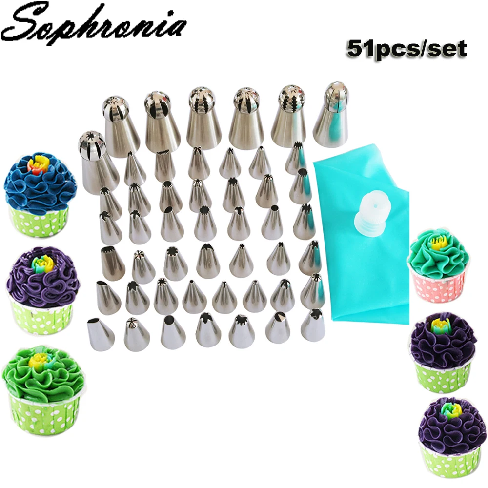 Sophronia 51PCS/set Piping Tips Nozzles Stainless Steel DIY Cake Making Tools Creative Russian Style Pastry Baking Tools CS118
Sophronia 51PCS/set Piping Tips Nozzles Stainless Steel DIY Cake Making Tools Creative Russian Style Pastry Baking Tools CS118
