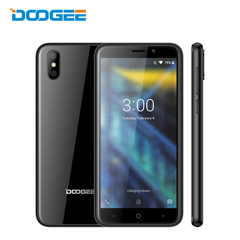 

2018 DOOGEE X50 5.0" 18:9 Mobile Phone Android GO MTK6580M Quad Core 1GB RAM 8GB ROM 5MP Dual Rear Cameras 3G WCDMA Smartphone