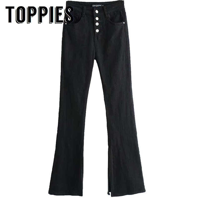 Women Bell Flare Jeans High Waist Black Button Horn Jeans Solid Color Vintage Skinny Denim Pants Full Length Streetwear
Women Bell Flare Jeans High Waist Black Button Horn Jeans Solid Color Vintage Skinny Denim Pants Full Length Streetwear