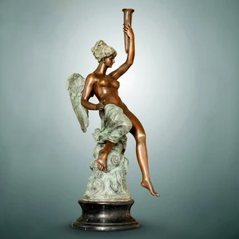 Angel Torch Bearer Statue Nude Female Woman Sculpture Bronze Greenish Antique Art Life Size Gorgeous Home Office Decoration
Angel Torch Bearer Statue Nude Female Woman Sculpture Bronze Greenish Antique Art Life Size Gorgeous Home Office Decoration
