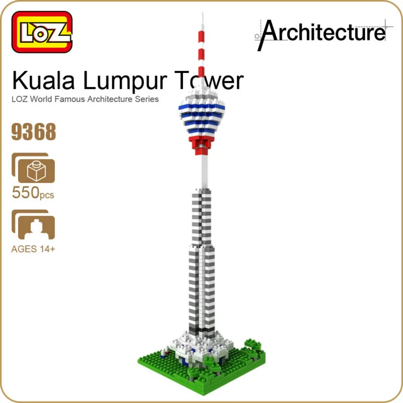 

LOZ Kuala Lumpur Tower Diamond Block World Famous Architecture Series City Building Blocks Classic Toys Model House gift