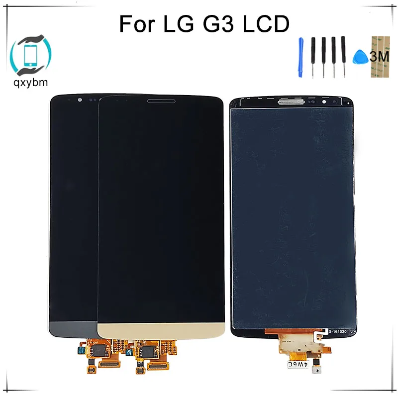 

Black White Gold 5.5" For LG G3 D850 D851 D855 LCD Display Touch Screen Digitizer Replacement with free 3M Sticker + tools