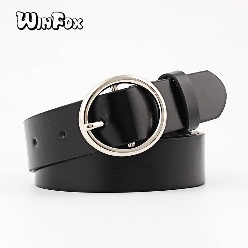 Winfox Fashion Black White Hip Hop Punk 2.8cm Wide Female PU Leather Belt Women Silver Round Pin Buckle Jean Belts Girls
Winfox Fashion Black White Hip Hop Punk 2.8cm Wide Female PU Leather Belt Women Silver Round Pin Buckle Jean Belts Girls