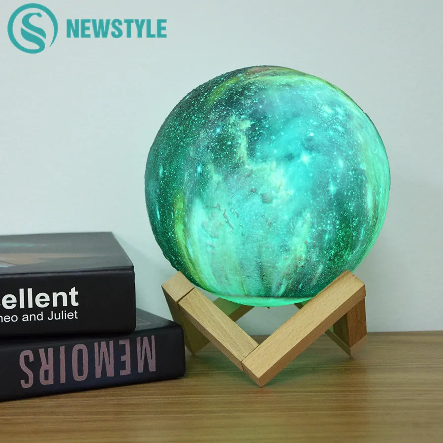 3D Print Moon Lamp Night Light Colorful Galaxy Moon Light Touch Switch USB for Home Bookcase Decoration Children Creative Gift
3D Print Moon Lamp Night Light Colorful Galaxy Moon Light Touch Switch USB for Home Bookcase Decoration Children Creative Gift