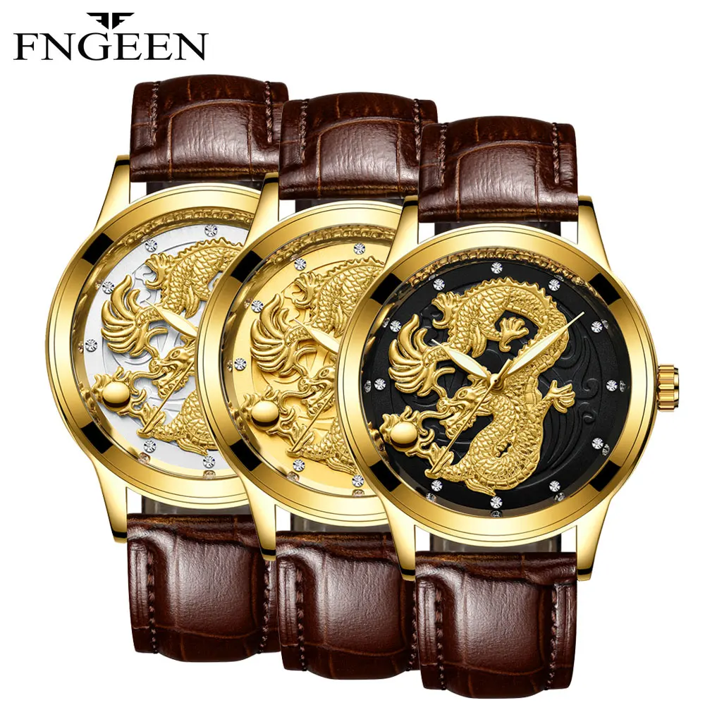 FNGEEN Watches Men quartz Top Brand male Watches Men Sports Watch Waterproof Relogio Masculino Oriental Dragon Design
FNGEEN Watches Men quartz Top Brand male Watches Men Sports Watch Waterproof Relogio Masculino Oriental Dragon Design