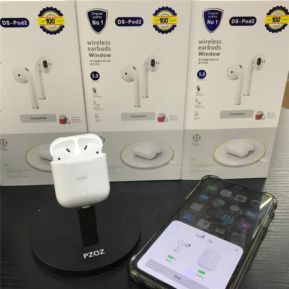 DS-POD2 1:1 Tws Bluetooth Earphone Air 2 Pod with Pop Up Function Wireless Earbuds Pk W1 Chip I10 I20 I30 I50 I60 Lk-te9
DS-POD2 1:1 Tws Bluetooth Earphone Air 2 Pod with Pop Up Function Wireless Earbuds Pk W1 Chip I10 I20 I30 I50 I60 Lk-te9