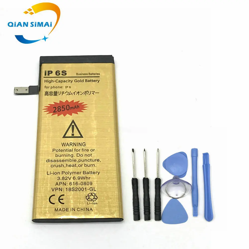 New 1PCS For iPhone 6S High Capacity Gold 2850mAh Li-ion Polymer Internal Battery + Screwdriver Tools
New 1PCS For iPhone 6S High Capacity Gold 2850mAh Li-ion Polymer Internal Battery + Screwdriver Tools