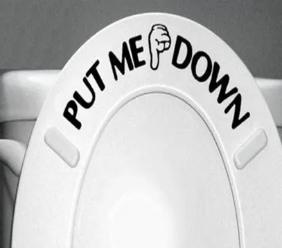 

PUT ME DOWN Decal Bathroom Toilet Seat Sign Reminder Quote Word Lettering Art Vinyl Sticker Decal Home Decor Words 329