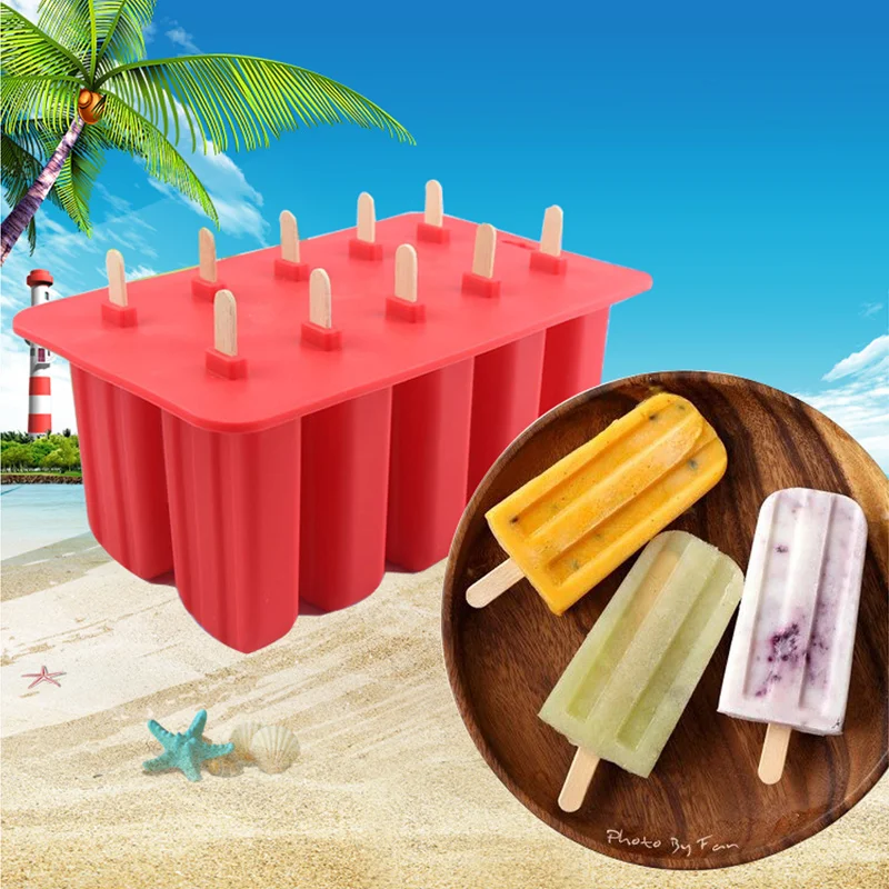 Food Grade Silicone Popsicle Mold Ice Cream With 10 Summer Cool Ice Popsicle Mold Quality Kitchen Tool
Food Grade Silicone Popsicle Mold Ice Cream With 10 Summer Cool Ice Popsicle Mold Quality Kitchen Tool
