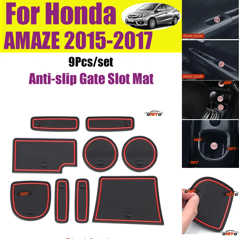 HOT SALE For HONDA AMAZE 2015-2017 Car Styling 9Pcs/lot Gate Slot Pad Covers Protected Door Groove Mat
HOT SALE For HONDA AMAZE 2015-2017 Car Styling 9Pcs/lot Gate Slot Pad Covers Protected Door Groove Mat