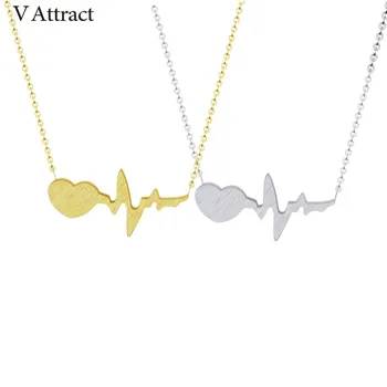 V Attract 10pcs One Direction Heartbeat Necklace Women Stainless Steel Jewelry Choker Gold Maxi Valentine's Day Gift
V Attract 10pcs One Direction Heartbeat Necklace Women Stainless Steel Jewelry Choker Gold Maxi Valentine's Day Gift