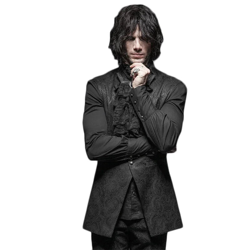 Steampunk Men's Exquisite Printed Stand Collar Jacket Vest Black Dark Slim Sleeveless V-neck Vest Waistcoat Black
Steampunk Men's Exquisite Printed Stand Collar Jacket Vest Black Dark Slim Sleeveless V-neck Vest Waistcoat Black