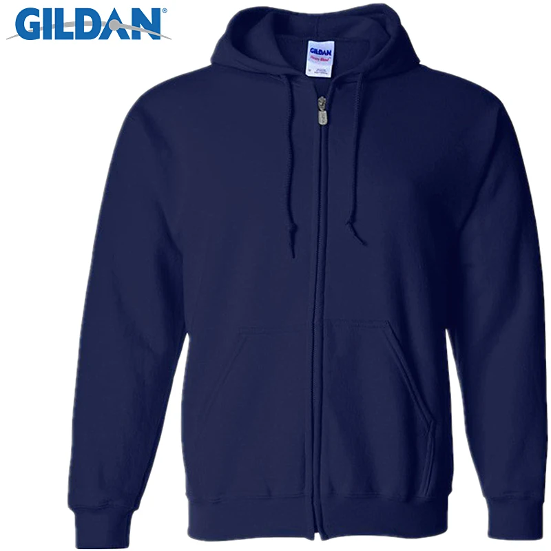 Gildan брендовый кардиган мужские толстовки с капюшоном на молнии Мужская одежда