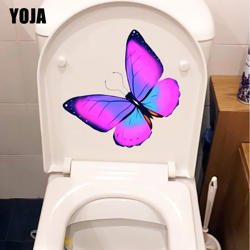 YOJA 23.5X18.8CM Настенная Наклейка в виде фиолетовой бабочки для спальни | Дом и сад