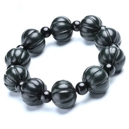 Wholesale Natural Green HETIAN Nephrite Bracelet Pumpkin Bracelet Beads Bracelet Bangles Men Jades Jewelry
Wholesale Natural Green HETIAN Nephrite Bracelet Pumpkin Bracelet Beads Bracelet Bangles Men Jades Jewelry