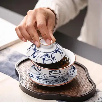 Chinese Traditions Ceramic Gai Wan Tea Set Bone China Tea Sets Gaiwan Tea Porcelain Pot Set Blue And White Porcelain Gaiwan
Chinese Traditions Ceramic Gai Wan Tea Set Bone China Tea Sets Gaiwan Tea Porcelain Pot Set Blue And White Porcelain Gaiwan