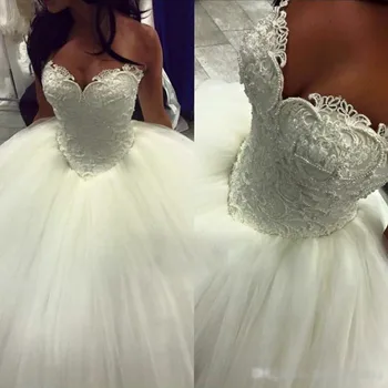 2019 Ball Gown Wedding Dress Pearls Beading Lace Appliques Plus Size White Princess Bride Wedding Dresses Vestido De Novia
2019 Ball Gown Wedding Dress Pearls Beading Lace Appliques Plus Size White Princess Bride Wedding Dresses Vestido De Novia