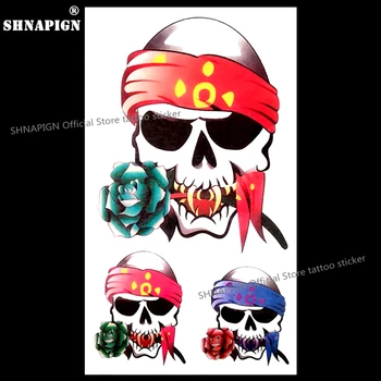 SHNAPIGN Pirate Skull Man style Temporary Tattoo Body Art Flash Tattoo Stickers 17*10cm Waterproof Fake Car Styling Wall Sticker
SHNAPIGN Pirate Skull Man style Temporary Tattoo Body Art Flash Tattoo Stickers 17*10cm Waterproof Fake Car Styling Wall Sticker