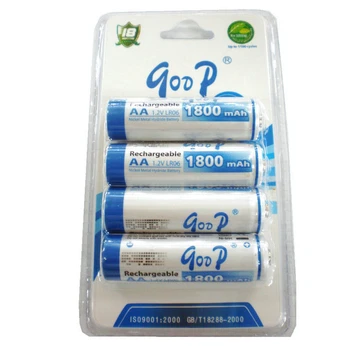 4pcs/lot AA 1800mAh 1.2V NI-MH Rechargeable Battery Recargable 14500 Bateria For Led Flashlight Toys
4pcs/lot AA 1800mAh 1.2V NI-MH Rechargeable Battery Recargable 14500 Bateria For Led Flashlight Toys