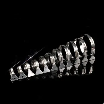 50pcs/lot 8mm-12mm/10-16mm/13-19mm/16-25mm/19-29mm Type Hose Clamps with handle,304 Stainless steel hose Clamp Hoop Pipe Clips
50pcs/lot 8mm-12mm/10-16mm/13-19mm/16-25mm/19-29mm Type Hose Clamps with handle,304 Stainless steel hose Clamp Hoop Pipe Clips