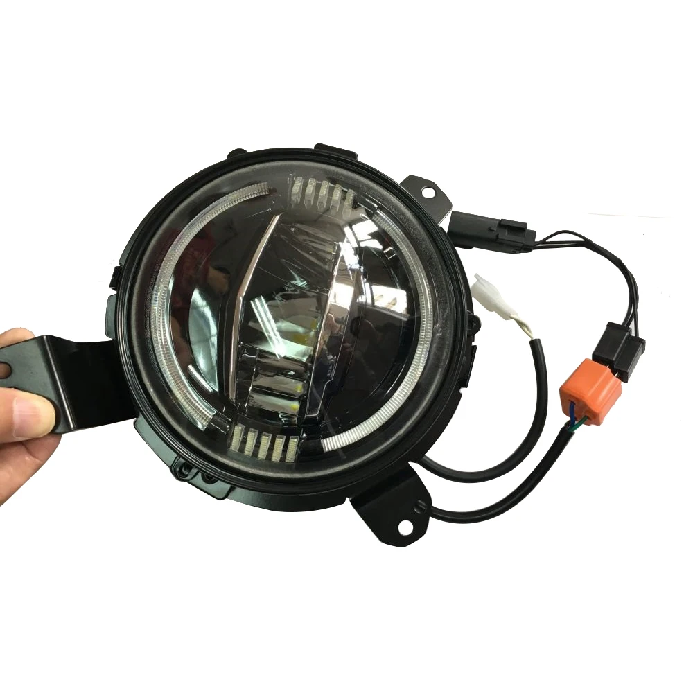 Black 7 Inch Round LED Headlight Mounting Bracket Trim Ring 7 Auto Car Accessories for Jeep Wrangler JL 2018 (1)