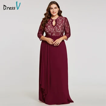 Dressv burgundy scoop neck plus evening dress elegant 3/4 sleeves a line button wedding party formal dress lace evening dresses
Dressv burgundy scoop neck plus evening dress elegant 3/4 sleeves a line button wedding party formal dress lace evening dresses