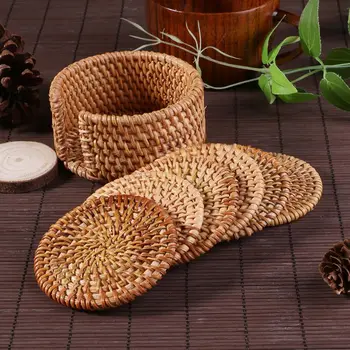 6Pcs/Set Handmade Rattan Mat Coasters Placemat for Kungfu Tea Coffee Drinks Pot Cushion Pad Teapot Tableware
6Pcs/Set Handmade Rattan Mat Coasters Placemat for Kungfu Tea Coffee Drinks Pot Cushion Pad Teapot Tableware